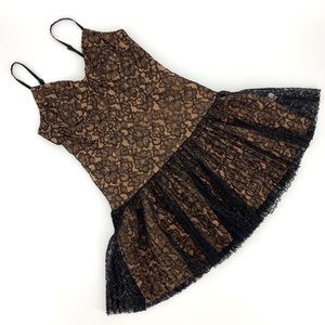 MICHAEL Michael Kors NWOT Black Floral Lace Sleeveless Plunging V-Neck Dress, 2